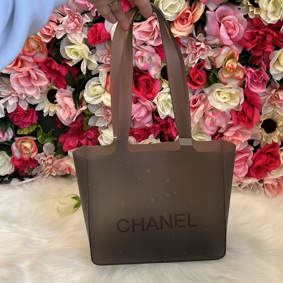 Chanel Chanel Pink Jelly Rubber Shoulder Tote Bag